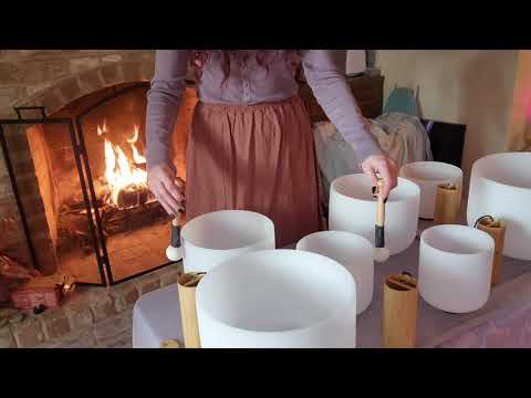 Singing Bowls and Crackling Fire ASMR