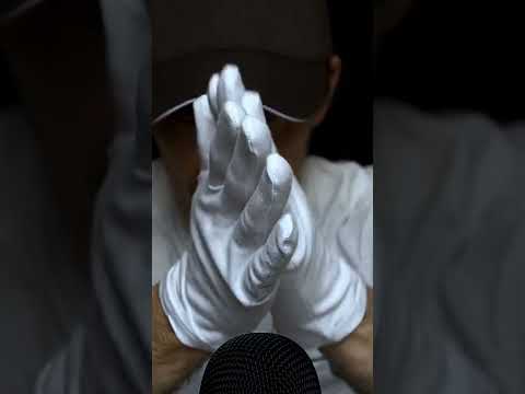 ASMR Hand fluttering while wearing gloves #short