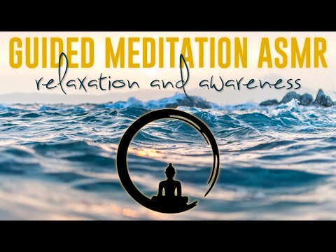 [ASMR] Binaural Body Scan Meditation ☯️ w/ ocean sounds 🌊 For awareness & relaxation