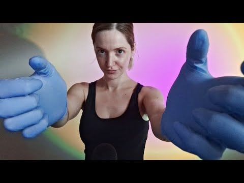 ASMR hand sounds with gloves + crinkle triggers - whispering your name + trigger video June Patreon