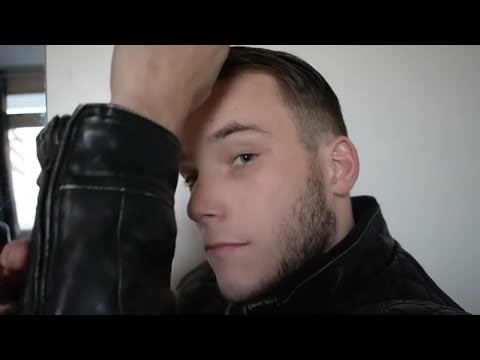 ASMR | Leather Jacket Ear Massage | Leather Sounds | leather Gloves | Tingles For Sleep