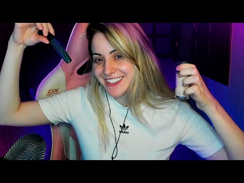 ASMR - VAMOS NOS MAQUIAR PRA DORMIR 😴