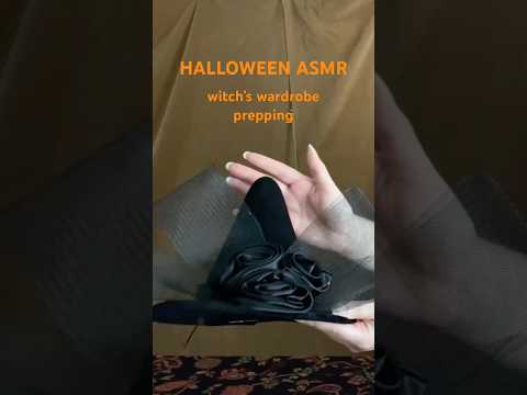 ASMR witch stylist prep 🪄 #shorts #asmr #asmrhalloween  #relax #lintrolling #folding