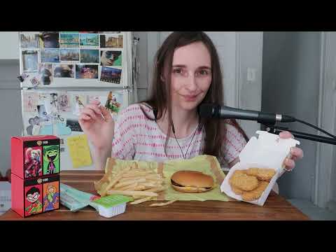 McDonald's Happy Meals ASMR (Nuggets, Cheese Burger, Fries) ~ Whispered
