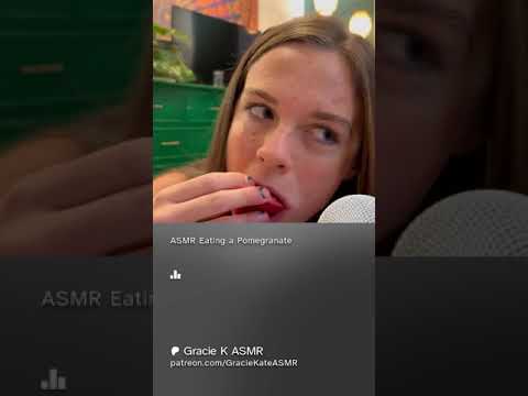 ASMR Eating a Pomegranate #asmr #asmreating #satisfying FULL VIDEO on my Patreon.com/GracieKateASMR