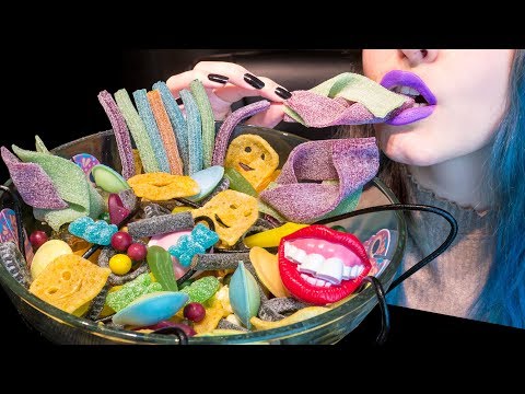 ASMR: More German Halloween Candy! | Sour Jelly Slugs Lollipop 🎃 ~ Relaxing [No Talking|V] 😻