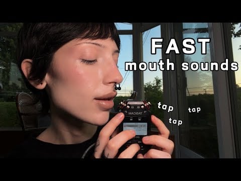 Fast Mouth Sounds 👄⏩ and tapping ⟢ [Tascam ASMR]