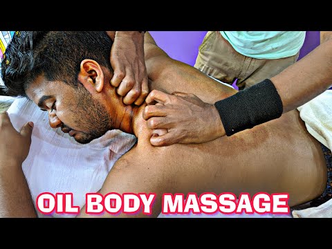 ASMR professional back body massage with oil | watch and learn how to do Indian body massage