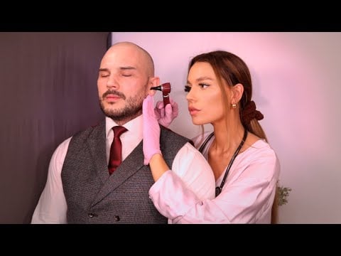 Real Person Ear Exam ASMR | Skin Tracing and Personal Attention @calmmoonasmr Medical Roleplay