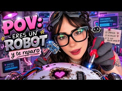 Eres un Robot y te reparo 💕 #asmr #robot #relax #asmrparadormir #funnyasmr #dormir 