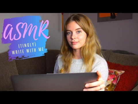 ASMR Tingly Writing (keyboard typing and whispering, 40 min!)