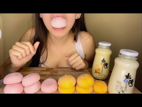 ASMR Eating Mochi Ice Cream (Soft & Sticky Eating Sounds)