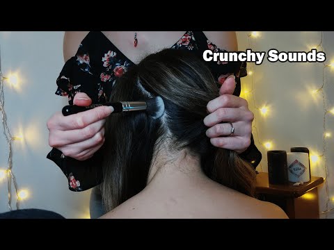 ASMR Scratching massage | Nape focus with tingly Double brushing - English/ Spanish whisper