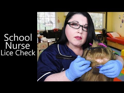 ASMR School Nurse Lice Check and Treatment (Gloves, Rat Tail Comb, Spray, Lice Comb, Scalp Massage)