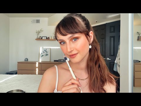 Lofi ASMR ~ Applying Colorful Makeup #2 (gum chewing, mouth sounds, personal attention, tapping)