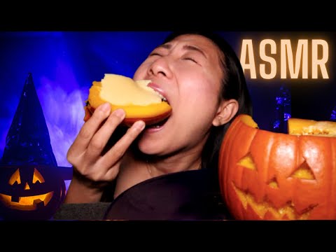 EXOTIC Halloween pumpkin 🎃 ASIAN FUSION Thai dessert 👻 #ASMR