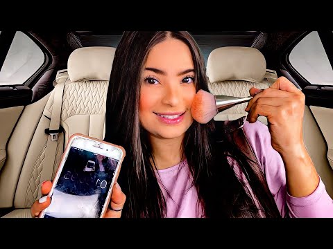 ASMR:ME MAQUIANDO NO UBER,SÓ QUE ESTOU ATRASADA!