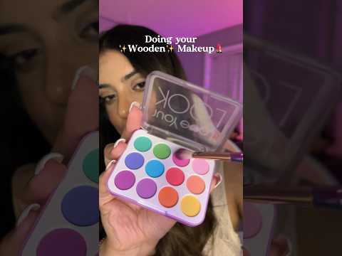 Doing your wooden makeup 💄 #asmr