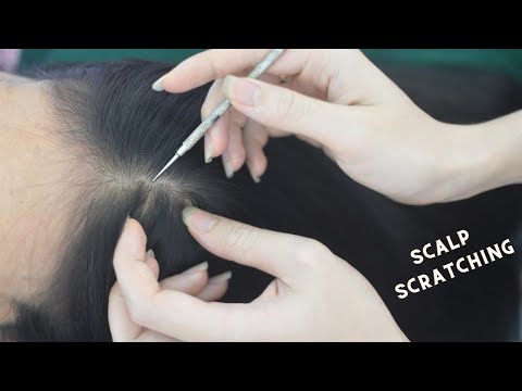 ASMR Scalp Scratch Real Person, Tingling Head Massage, Therapy Sounds For Headache Relief