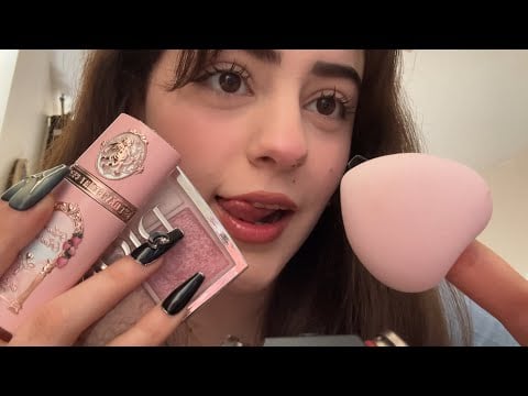 ASMR APLICANDO MI RUTINA DE MAQUILLAJE EN TU CARITA/ TASCAM 