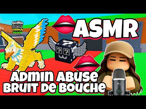 ASMR Français • BRUIT DE BOUCHE PUISSANTS SUR STEAL A BRAINROT ROBLOX ! 👄😴 (Admin abuse) 