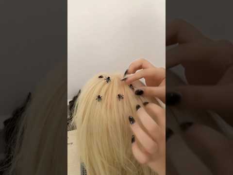 Bugs Removing 🐜💆🏻‍♀️😱 #asmr #relax #visualtingle #relaxing #mouthwhisper #asmrmassage #shorts
