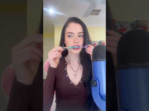 ASMR fail HAHA 🧜🏻‍♀️ (I think I’ve improved since this) #asmr #asmrbrush #mermaidbrush