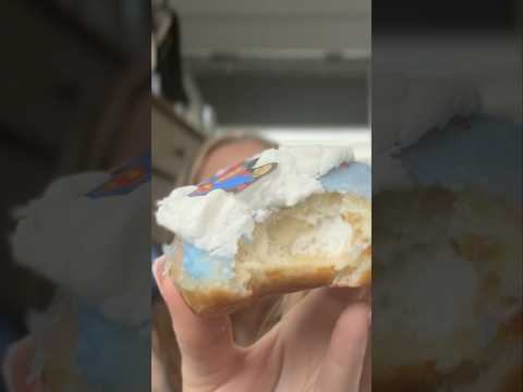 asmr eating the krispy kreme’s superheroes doughnuts review