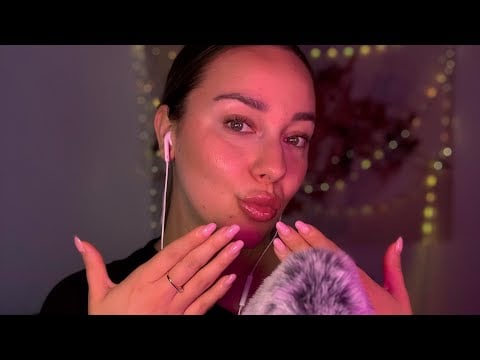 ASMR - Fluffy Mic Gentle Whispers and Goodnight Kisses