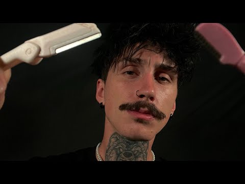 ASMR Trimming Your Hairy Eyebrows