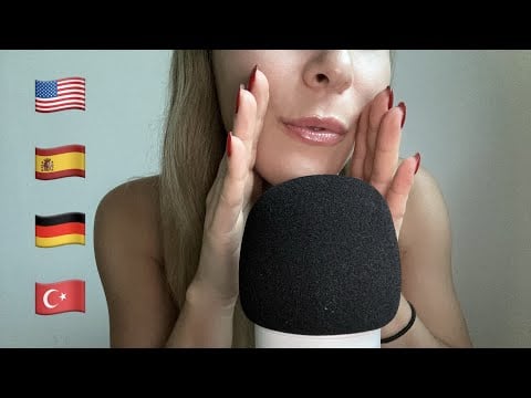First time ASMR trigger words in different languages ❤️ english, spanish, german, turkish 🌍