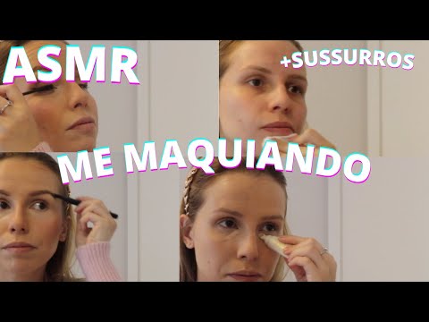 ASMR ME MAQUIANDO COM VOCÊ *com musica de fundo* -  Bruna Harmel ASMR