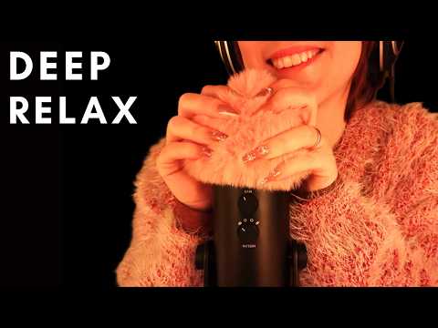 ASMR Relaxing Ear & Scalp Massage 🤍 Whispering Tingles for Deep Sleep with fluffy cover