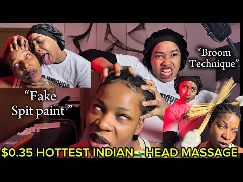 ASMR✨INDOOR STREET INDIAN🇮🇳HEAD& EAR INTENSE MASSAGE,SPITPAINT THAT SENT KAMSI TO ANOTHER DIMENSION