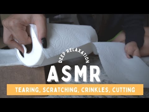ASMR PAPER TOWEL TINGLES | CRINKLES, TEARING, SCRATCHING, CUTTING | (NO TALKING) | RELAX WITH ME