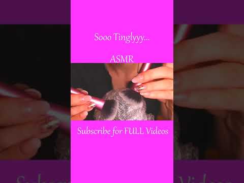 ASMR Mic Brushing 🔥 Plastic Wrap over Mic #shorts