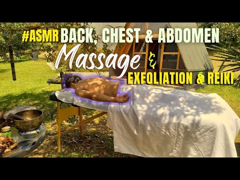 #asmr #Happy Back and Serene Abdomen: A Harmonious #massage , Exfoliation, and #Reiki Experience
