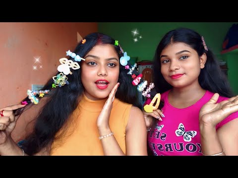 ASMR Bestie Play With My Hair | Relaxing Scalped Massage, Hair Clipping, Oiling, Combing | 💆✨