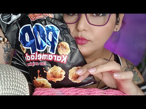 ASMR Comiendo palomitas de maiz karameladas 