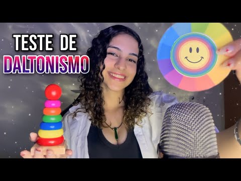 ASMR | TESTE DE DALTONISMO, PERCEPÇÃO DE CORES 🚦- com gatilhos visuais e perguntas!