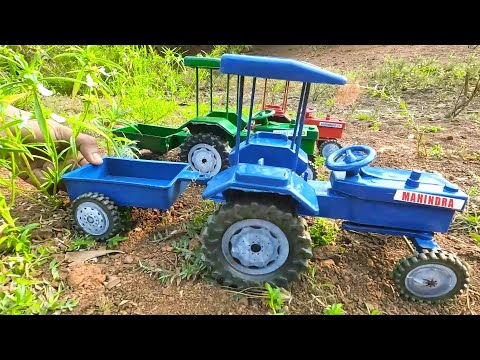 Muddy Auto Rikhshaw And Tractor Help JCB And Water Jump Muddy Cleaning Tractor loading Video | toy