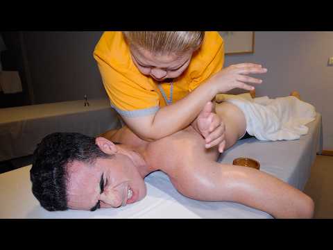 ASMR: INTENSE Thai Deep Tissue SPORT Massage for Stress Relief!
