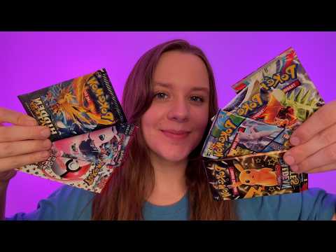 🔴LIVE ASMR - Pokémon packs & lots of triggers!