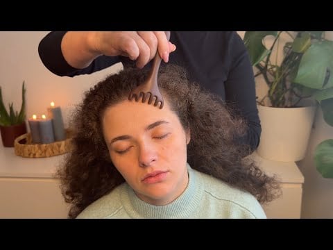 ASMR Scalp Massage & Hair Brushing for Deep Sleep (No Talking)