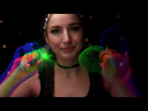 3d asmr with echo, brushing, lights