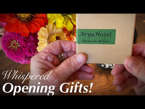 ASMR~Sweet Subscriber's Gifts Opening! (Whispered Only) Unboxing~Eating sounds~Thank You Mary!