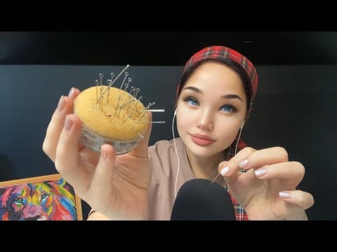 ASMR. head massage. Boshga massaj. Ignalar va barmoqlar triggeri