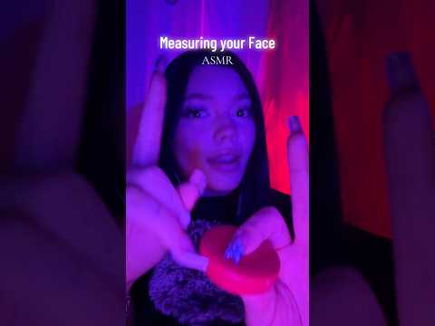 Measuring your Face ASMR 📏📐 #tingles #visualtingle #relax #mouthsounds #triggersforsleep #nails