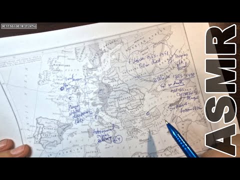 ASMR: All Waves of Black Death Plague That Hit Europe During History | ASMR history & map tracing