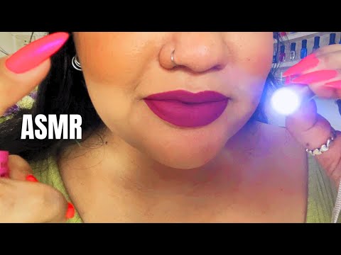 ASMR 👀 Exame de VISTA caseiro • Túnel de luz, sons de boca e sussurros